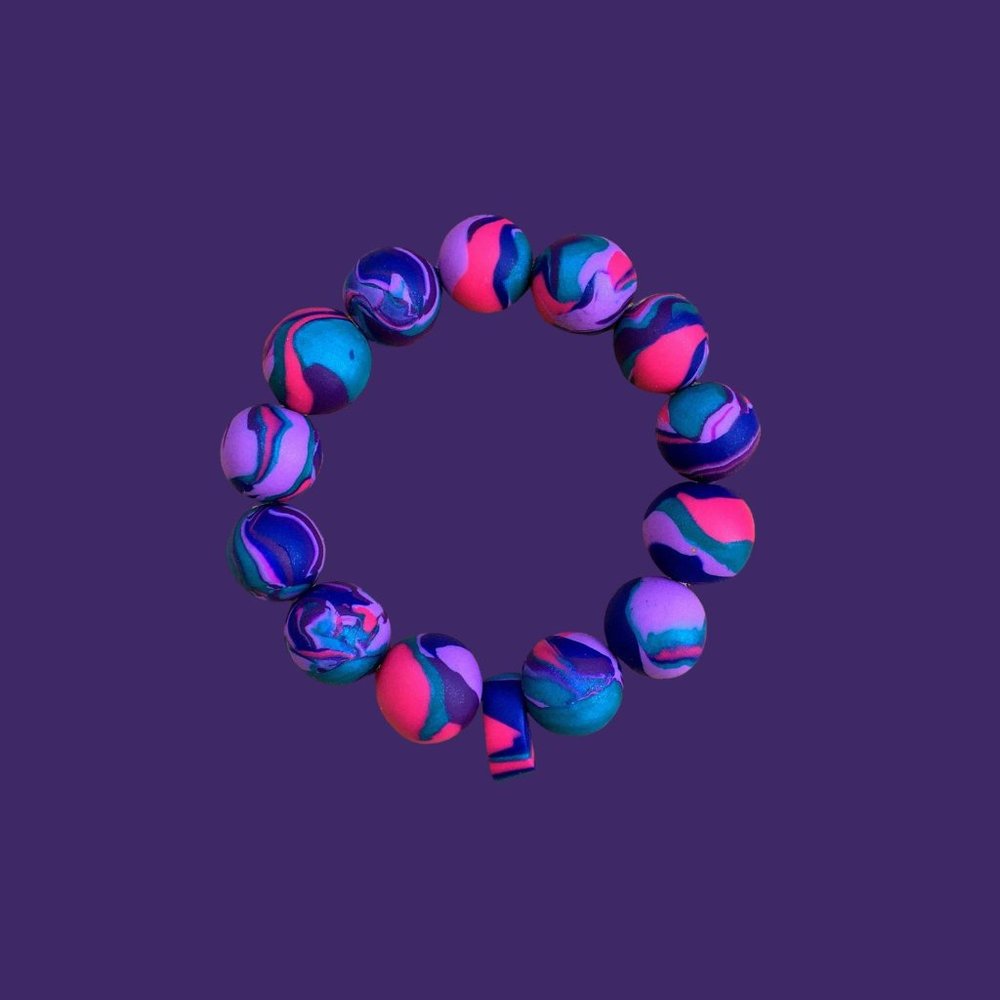 Purple River Hand Sculpted Statement Beads M/L